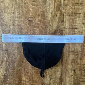 Charlies Black Underwear with White Waistband